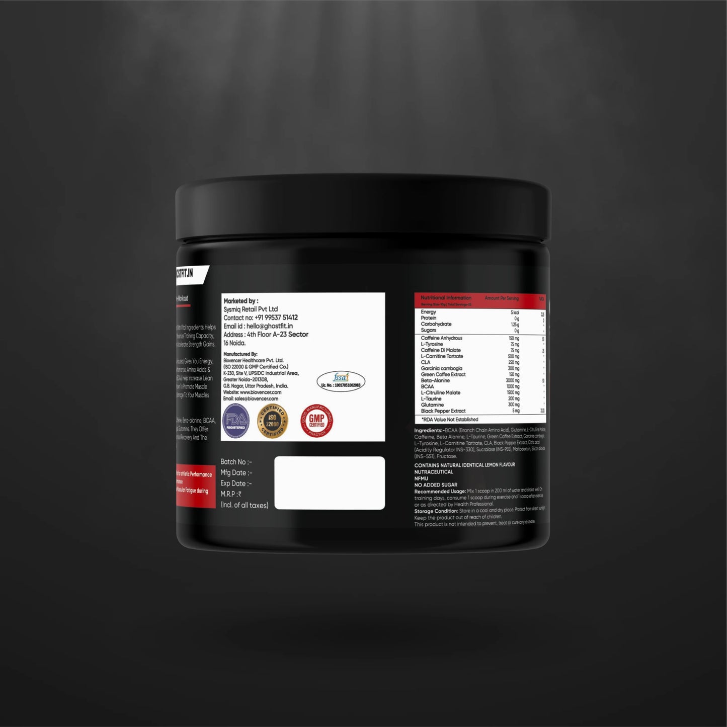 PreFit Pre Workout Powder | 250g